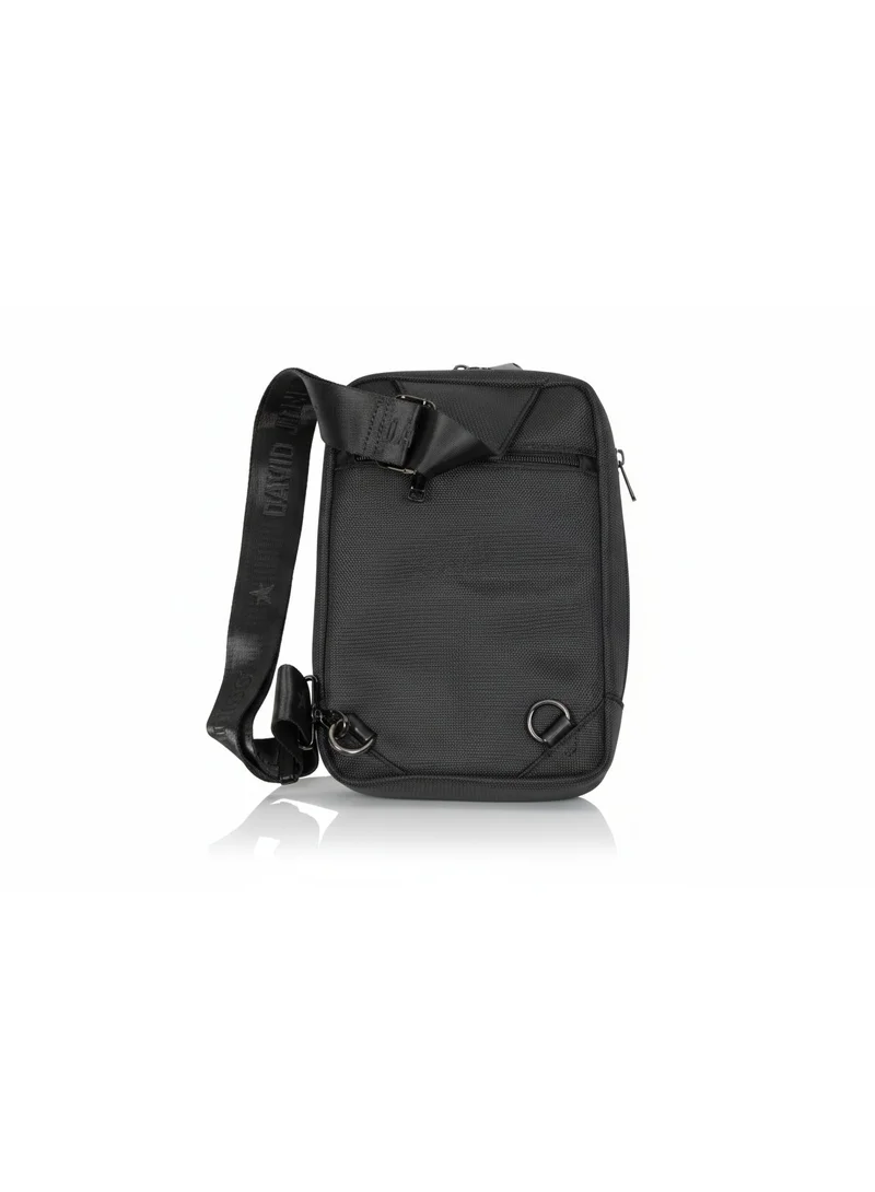 David Jones David Jones Mens Sling Bag Stylish and Durable Everyday Carry | Color Black(932202)